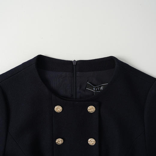 EITIE爱特爱双排扣设计收腰气质优雅连衣裙8407111 商品图3