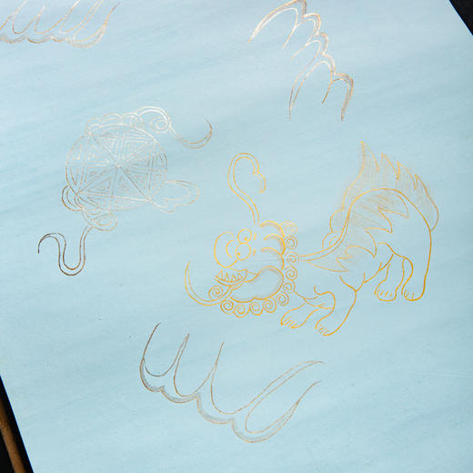 70-80年代仿古描金笺(一套两张) 商品图14