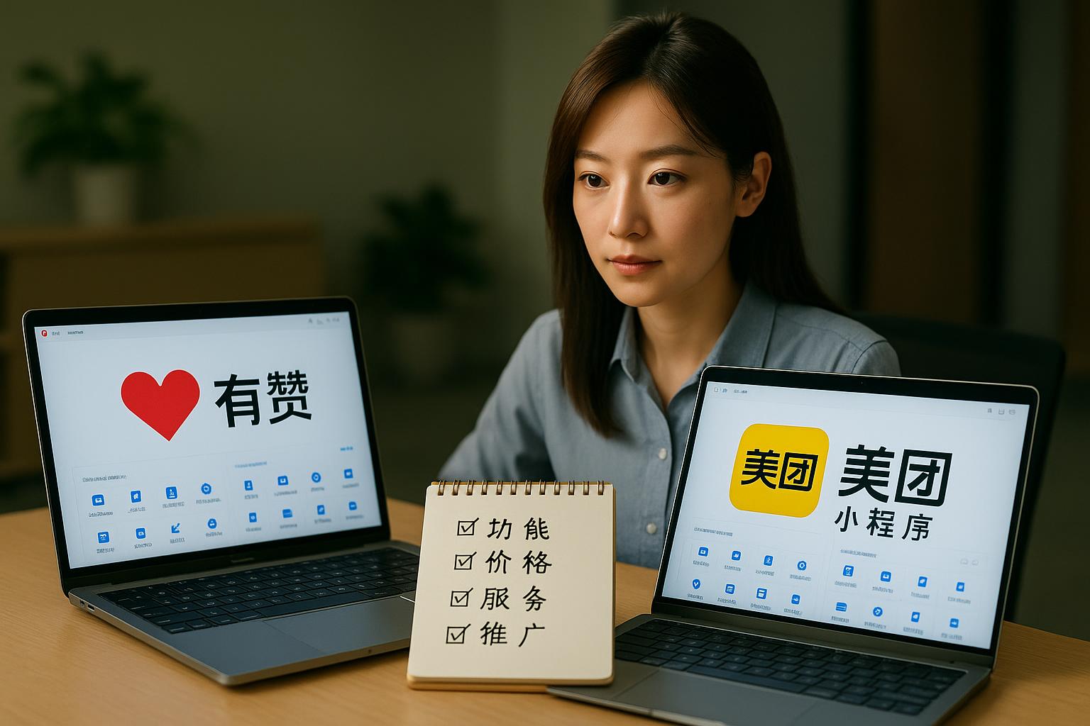 有赞和美团平台在功能上有哪些区别？