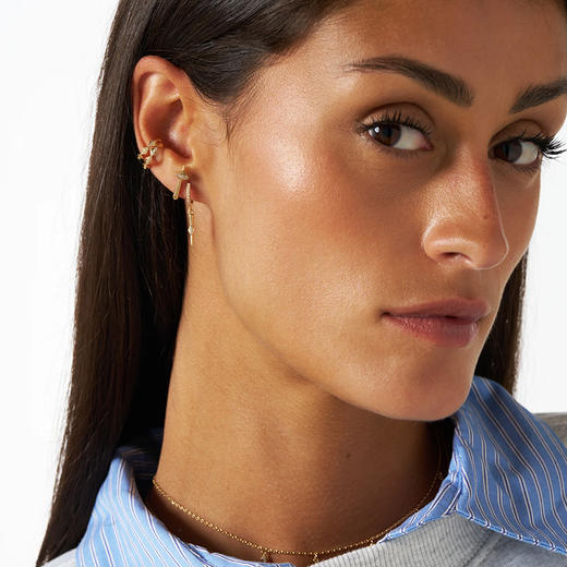 北京仓｜Leo Sedim-TRAME-金色 锆石 单只 耳钉［法国设计师］ 商品图4