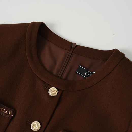 EITIE爱特爱门襟金属扣饰经典时尚连衣裙8407102 商品图3