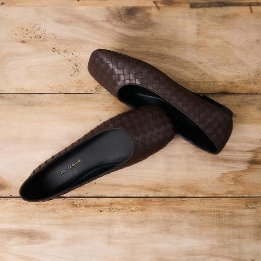 PRETTY RIVER编织小牛皮平底芭蕾鞋 商品图3