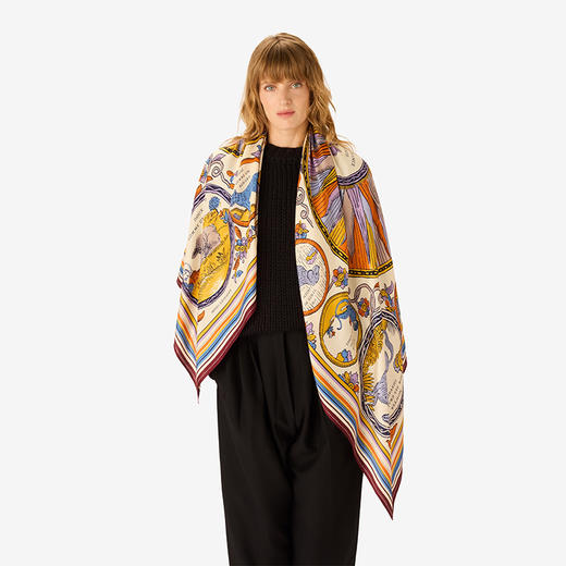 北京仓｜Inoui Editions-130 CHANCE INOUI-四叶草 红色 方巾［法国设计师］ 商品图2