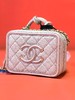 Chanel/香奈儿vanity case荔枝纹牛皮 肉桂粉 小号 有身份卡 商品缩略图1