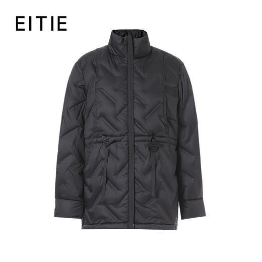EITIE爱特爱黑色时尚保暖抽绳收腰羽绒服外套8411104 商品图6