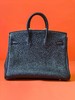 HERMES爱马仕 Birkin 25 金扣 Togo牛皮 铂金包手提包 常规 女款 Noir 黑色 Z刻 商品缩略图2
