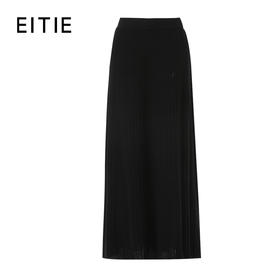 EITIE爱特爱松紧腰压褶裙摆精致时尚长裙半裙8401108