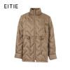 EITIE爱特爱黑色时尚保暖抽绳收腰羽绒服外套8411104 商品缩略图8