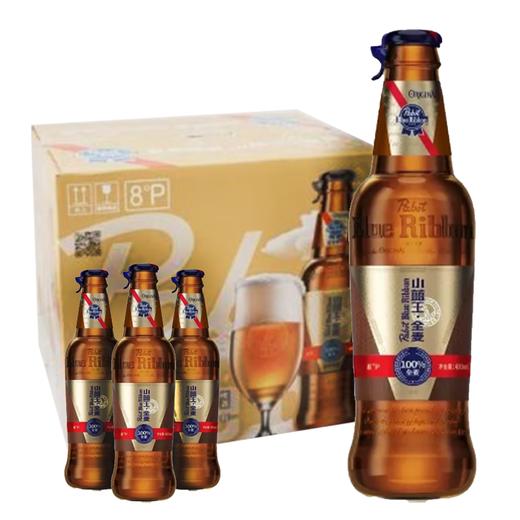 蓝带 8度小蓝王全麦啤酒 480ml*/12整箱（+送3瓶=共15瓶 商品图0