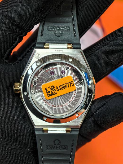 OMEGA欧米茄 星座系列星座腕表 自动机械机芯 50米防水 男表 瑞表 41mm 绿色表盘 精钢黄金表壳 皮革表带 商品图3