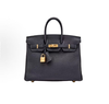 HERMES爱马仕 Birkin 25 金扣 Togo牛皮 铂金包手提包 常规 女款 Noir 黑色 Z刻 商品缩略图0