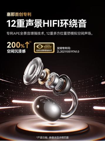 SANAG塞那S7S  AI开放式无线不入耳降噪会议纪要蓝牙耳机 商品图6