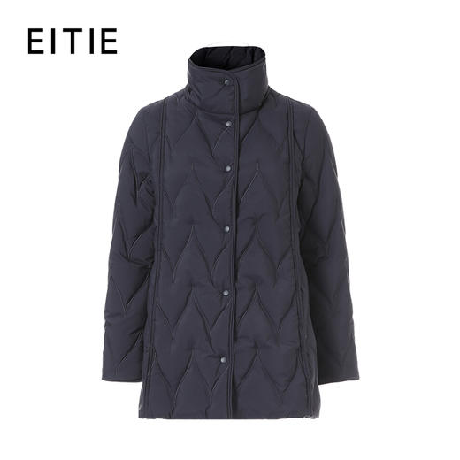 EITIE爱特爱独特的麻花线迹绗缝时尚年轻显瘦保暖羽绒服8411101 商品图0