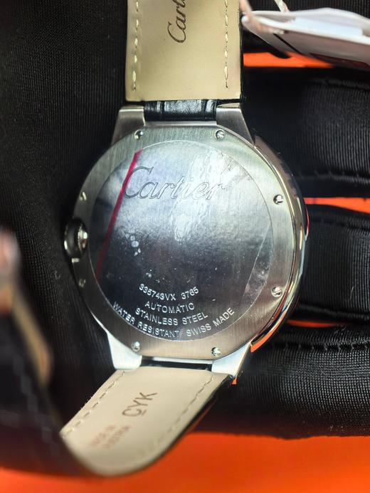 CARTIER卡地亚 蓝气球系列 自动机械机芯 日期显示 日历 男表 瑞表 42mm 银色表盘 精钢表壳 鳄鱼皮表带 商品图2
