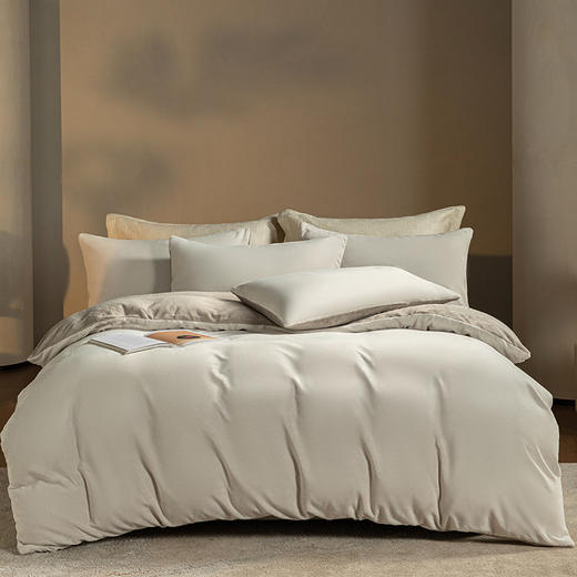 顶柔 牛奶绒纯色双拼套件 床单245cm*250cm*【福利品】 商品图2