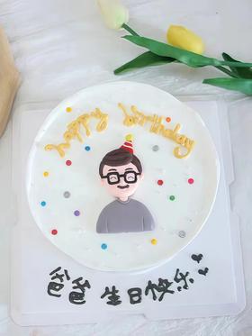 【爸爸的蛋糕】叮当CAKE祝寿蛋糕-鲜果奶油蛋糕