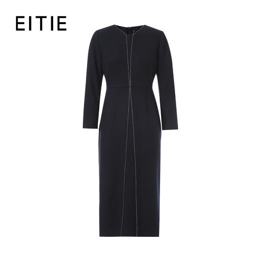 EITIE爱特爱经典前中破缝设计收腰显瘦连衣裙8407126 商品图2