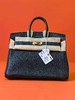 HERMES爱马仕 Birkin 25 金扣 Togo牛皮 铂金包手提包 常规 女款 Noir 黑色 Z刻 商品缩略图1