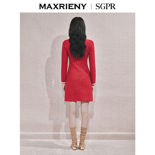 MAXRIENY【商场同款】精致贵雅感连衣裙2024秋冬新款千金小香裙子(货号:MS85DR511) 商品图2