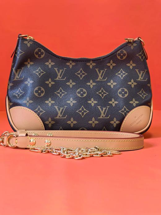 LOUIS VUITTON BOULOGNE 手袋 经典老花 涂层帆布拼牛皮革饰边 黄牛角 链条包腋下包斜挎单肩包 女款 棕色 商品图1