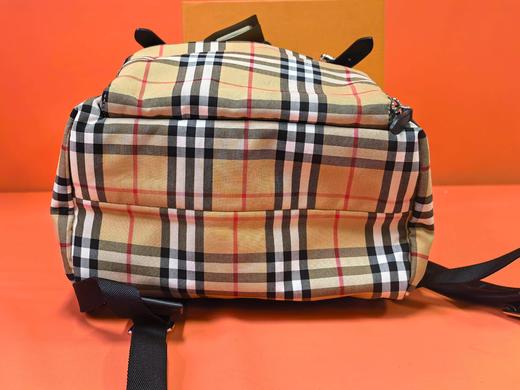 Burberry博柏利 格纹印花 织物 双肩包 女款 黄色 商品图3