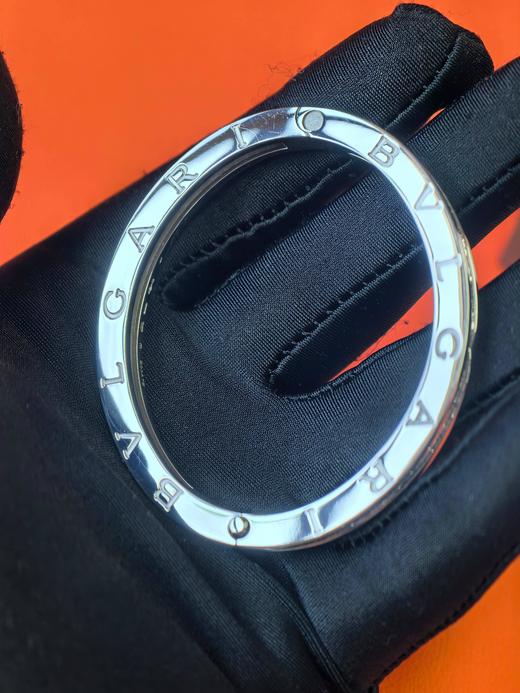 BVLGARI宝格丽 字母Logo 18K白金 钻石 手镯 女款 银色 M 商品图3