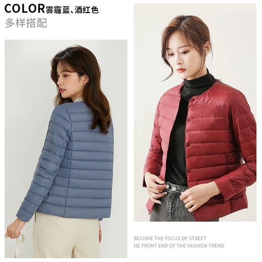 【女款轻薄羽绒服】90%含绒  轻暖便携 防水防寒 时尚叠穿羽绒服 商品图13