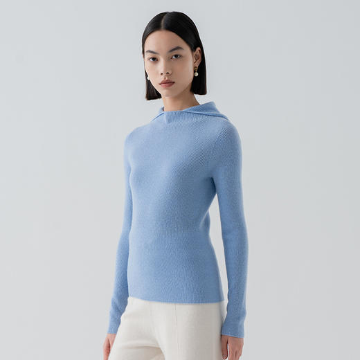 VogoPetite	全成型连帽针织衫100%山羊绒衫	BP131E1112 商品图1