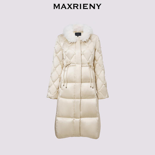 【时髦暖冬-商场同款】MAXRIENY精致日常感醋纤收腰羽绒服中长款(货号:MC85DC755) 商品图4