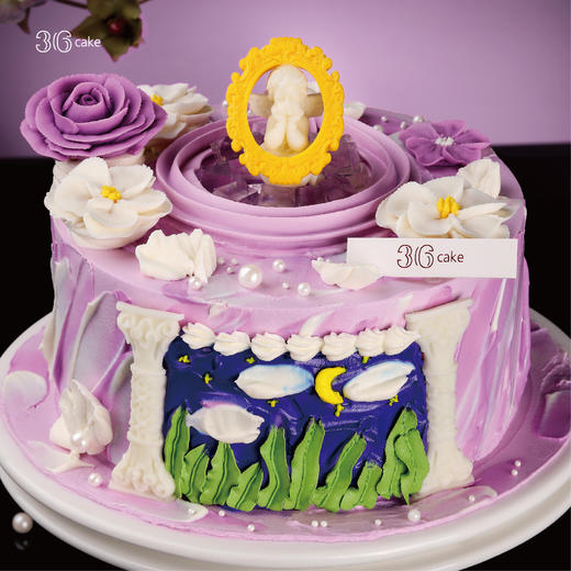 紫罗兰秘境·蓝莓可可鲜果裱花蛋糕，可选1/1.5/2.5/3.5/6磅 商品图2