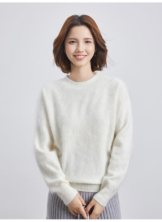 VogoPetite	拉绒长绒一体成型圆领100%山羊绒衫	BP141E1208 商品图5