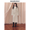 MAXRIENY【商场同款】2025冬粗毛呢外套女时尚米色双面轻奢长款大衣(货号:MF86CT503) 商品缩略图0