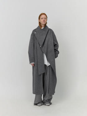 立体多结构长外套