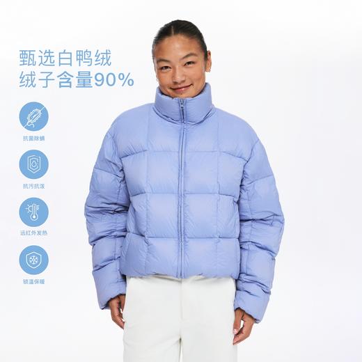 oneup格纹立领羽绒服 商品图0