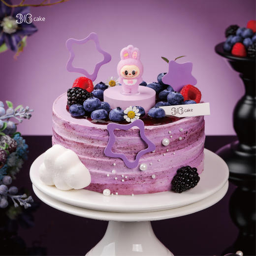 甜梦星云·芋泥蓝莓脆脆奶油蛋糕，可选1.5/2.5/6磅 商品图0