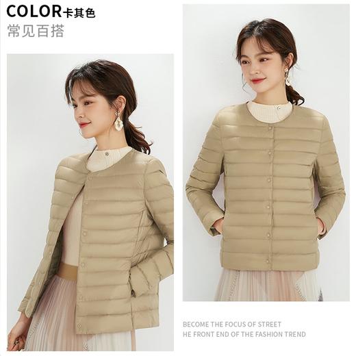 【女款轻薄羽绒服】90%含绒  轻暖便携 防水防寒 时尚叠穿羽绒服 商品图9