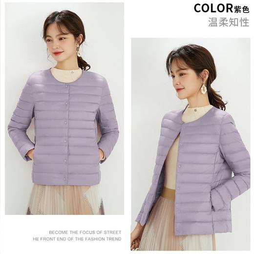 【女款轻薄羽绒服】90%含绒  轻暖便携 防水防寒 时尚叠穿羽绒服 商品图8