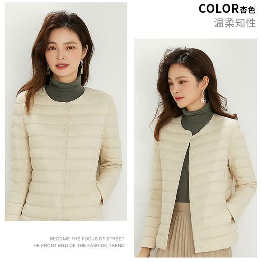 【女款轻薄羽绒服】90%含绒  轻暖便携 防水防寒 时尚叠穿羽绒服 商品图11
