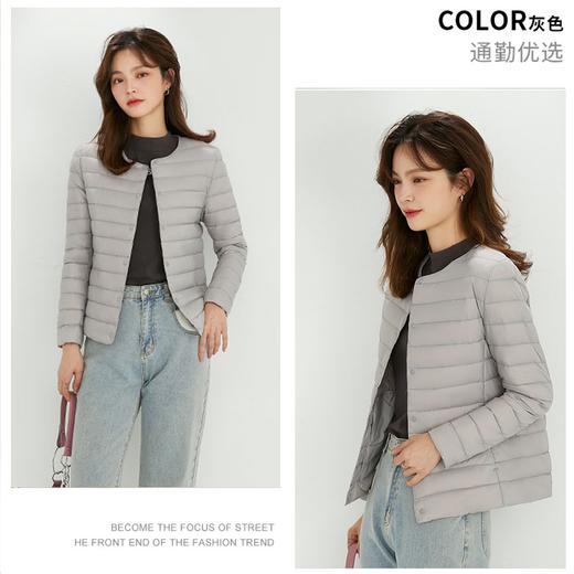 【女款轻薄羽绒服】90%含绒  轻暖便携 防水防寒 时尚叠穿羽绒服 商品图4