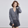 VogoPetite	绞花V领气质100%山羊绒针织开衫	BP141E1543 商品缩略图1