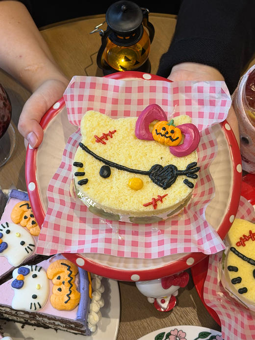 万圣节版/KT猫便当盒【夹心不一样侧面装饰不一样】（图片为茉莉青提夹心效果） 商品图0