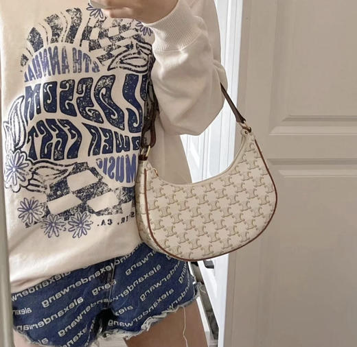Celine 老花 白色 腋下 豌豆包 商品图3