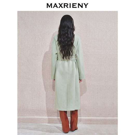 【商场同款】MAXRIENY豆绿流苏盘扣羊毛大衣女24冬保暖外套中长款(货号:MC85CT510) 商品图3