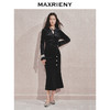 玛克门店发货：MAXRIENY金属钻扣黑丝绒上衣女24秋新款(货号:MC85TP544) 商品缩略图0