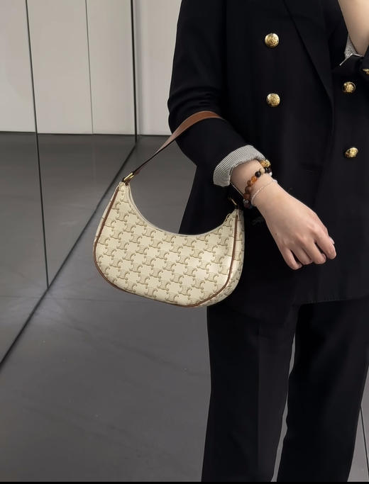 Celine 老花 白色 腋下 豌豆包 商品图2