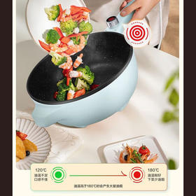 苏泊尔（SUPOR）电煮锅(510694)家用小型宿舍小电锅电蒸锅泡面电火锅多功能不粘涂层电炒锅 4L 【电炒锅】CJ28A11