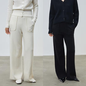 VogoPetite	松紧腰休闲阔腿裤100%山羊绒	BP131E3107