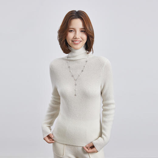 VogoPetite	堆堆领打底衫100%山羊绒针织衫	BP133E1706 商品图1
