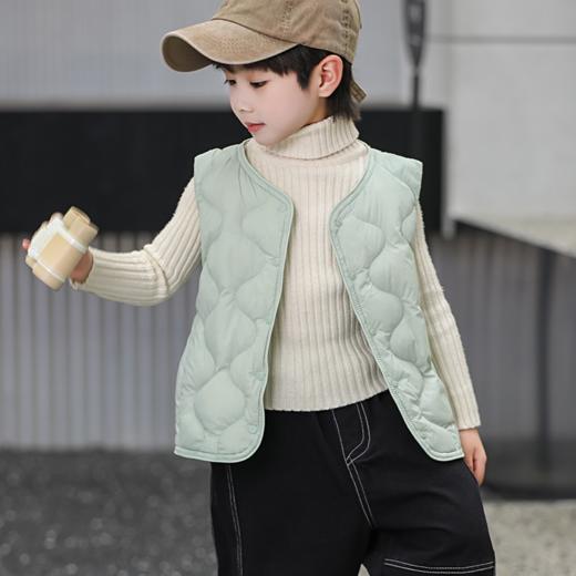 【儿童葫芦花菱格羽绒马甲】 优质羽绒 蓬松轻盈 保暖御寒 多色可选 商品图5