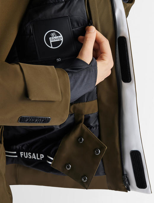 Fusalp - JOHN - Cobra/Laurel/Neige - 男装 - 滑雪夹克 - 深棕色/灰绿色/白色 商品图7